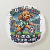 Coussins Ronds Coupe du Monde Cockapoo 2026 (Dos)