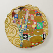 Coussins Ronds Couple de la Fulfillment de Gustav Klimt Nouveau (Dos)