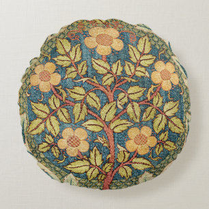 Coussins Ronds Couronne de roses de William Morris, art floral vi