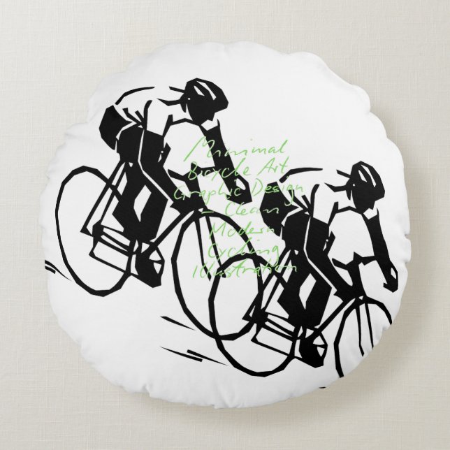 Coussins Ronds Course de vélo (Devant)