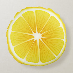 Coussins Ronds Coussin-Citron rond de jet