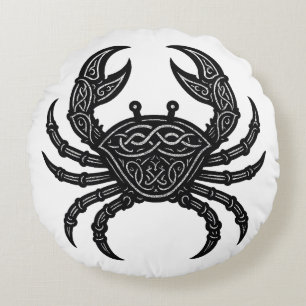 Coussins Ronds Crabe sculpté à l'encre — T-Shirt de la créature m