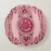 Coussins Ronds Cranberry Cherry Lace IA art (Devant)