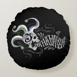 Coussins Ronds Crâne de joker du peloton   de suicide - Haha