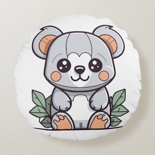 Coussins Ronds Création Kawaii Magic Koala Vector (Devant)