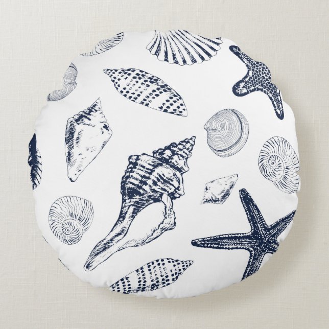 Coussins Ronds Créatures sous-marines (Devant)