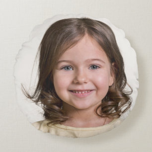 Coussins Ronds Créez votre propre photo d'enfant personnalisée