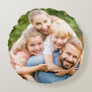 Coussins Ronds Créez Votre Propre Photo Image Personnalisée DIY