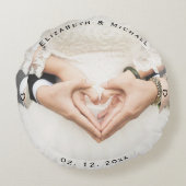 Coussins Ronds Créez votre propre photo Mariage de mauvaises herb (Dos)