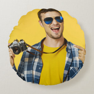 Coussins Ronds Créez votre propre photo personnalisée