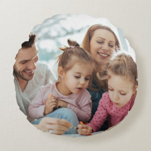 Coussins Ronds Créez Votre Propre Photo Personnalisée Double Face