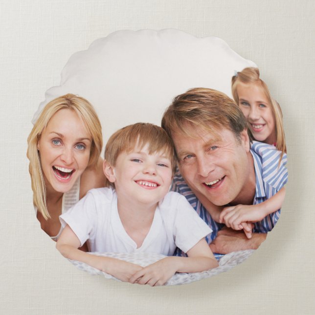 Coussins Ronds Créez Votre Propre Photo Personnalisée Double Face (Devant)