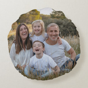 Coussins Ronds Créez Votre Propre Photo Personnalisée Recto-Verso