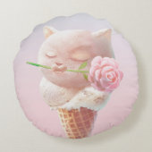Coussins Ronds Crème de glace Kitty - Rosy & Dreamy (Dos)