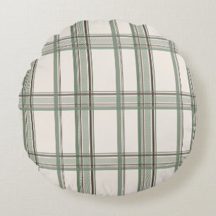 Coussins Ronds Crème de Sauge Douce Plaid Esthétique