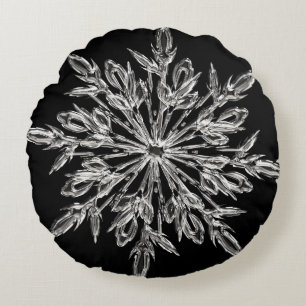 Coussins Ronds Cristal glacé noir