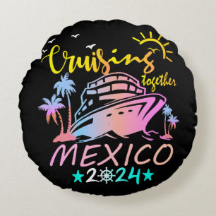 Coussins Ronds Croisière familiale au Mexique