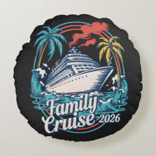 Coussins Ronds Croisière familiale Vacances d'été à la plage 2026