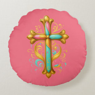 Coussins Ronds Croix de la Foi