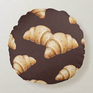 Coussins Ronds Croquis : desserts, pâtisseries en motif.