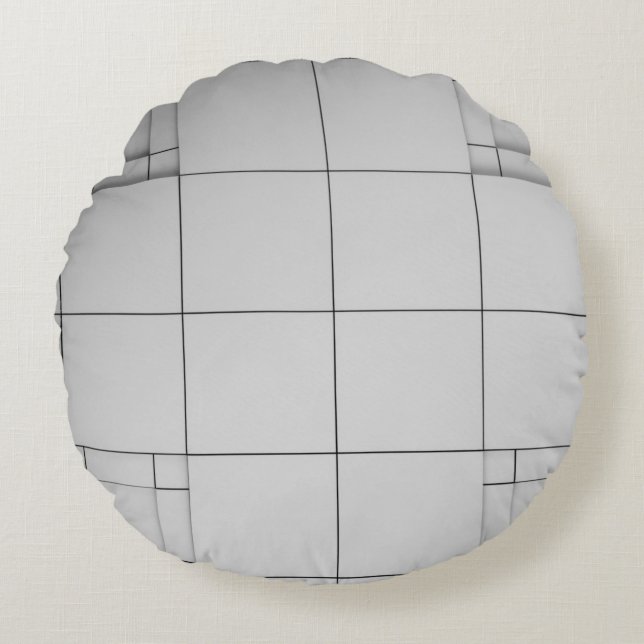 Coussins Ronds Cubes Abstraits (Devant)