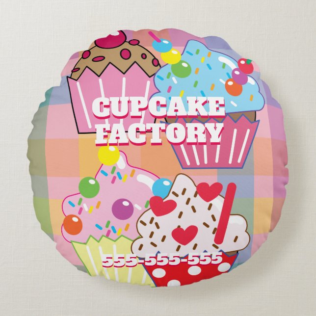 Coussins Ronds CUPCAKE FACTORY Menu (Devant)