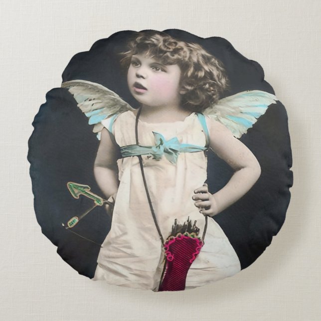Coussins Ronds Cupidon en colère (Devant)