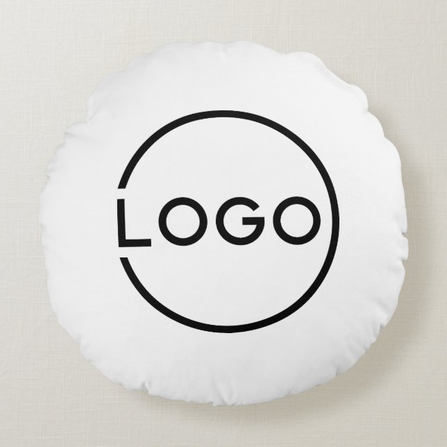 Coussins Ronds Custom Business Logo (Devant)