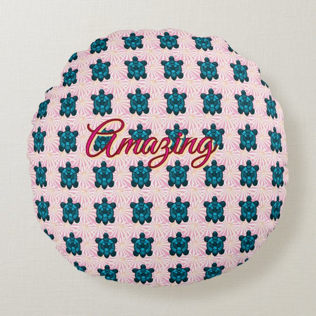 Coussins Ronds Custom turtle pattern Sherpa Blanket (Devant)