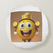 Coussins Ronds Customized round pillow cover, adding a fun . (Dos)