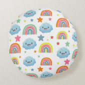 Coussins Ronds Cute arc-en-ciel (Dos)