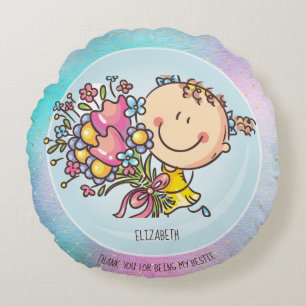 Coussins Ronds Cute BFF Besties Kawaii Toxits for Girls Friends