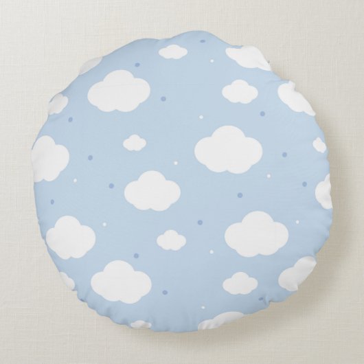 Coussins Ronds Cute Blue Sky (Dos)