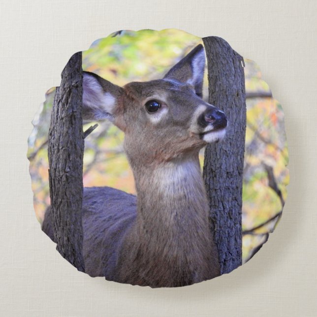 Coussins Ronds Cute Deer Close Up (Devant)