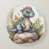 Coussins Ronds Cute Dinosaur Salle Enfants Décor (Dos)