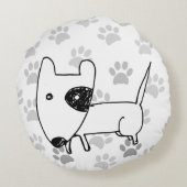 Coussins Ronds Cute English Bull Terrier (Dos)