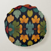 Coussins Ronds Cute feuille multicolore (Dos)