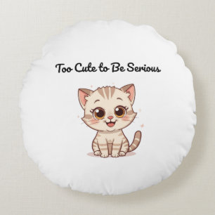 Coussins Ronds Cute Gift for Cat Lovers & Kids