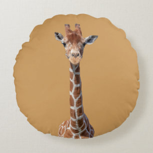 Coussins Ronds Cute giraffe face