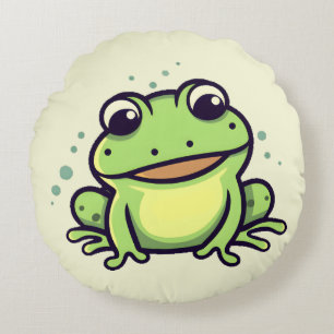 Coussins Ronds Cute grenouille