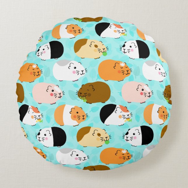 Coussins Ronds Cute Guinea Pig Pattern (Devant)