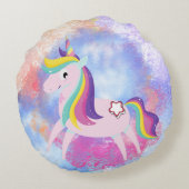Coussins Ronds Cute little unicorn (Dos)