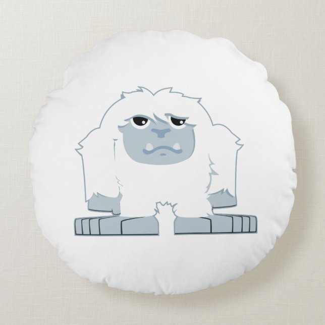 Coussins Ronds Cute Little Yeti (Devant)