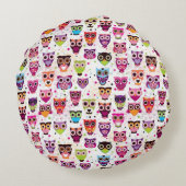 Coussins Ronds Cute owl background (Dos)