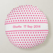 Coussins Ronds Cute panda rose taches nom sur le dos (Dos)