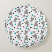 Coussins Ronds Cute Raccoon Motif (Dos)