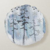 Coussins Ronds Cute Santa & Mrs. Claus Merry Christmas Greeting  (Dos)