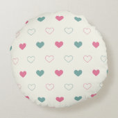 Coussins Ronds Cute Simple Heart Pattern (Dos)