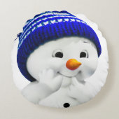 Coussins Ronds Cute Snowman (Devant)