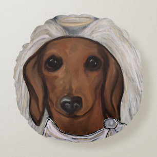Coussins Ronds Dachshund rouge